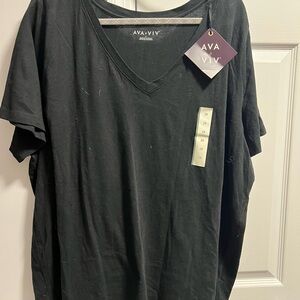 Ava & Viv Black Short Sleeve Tee